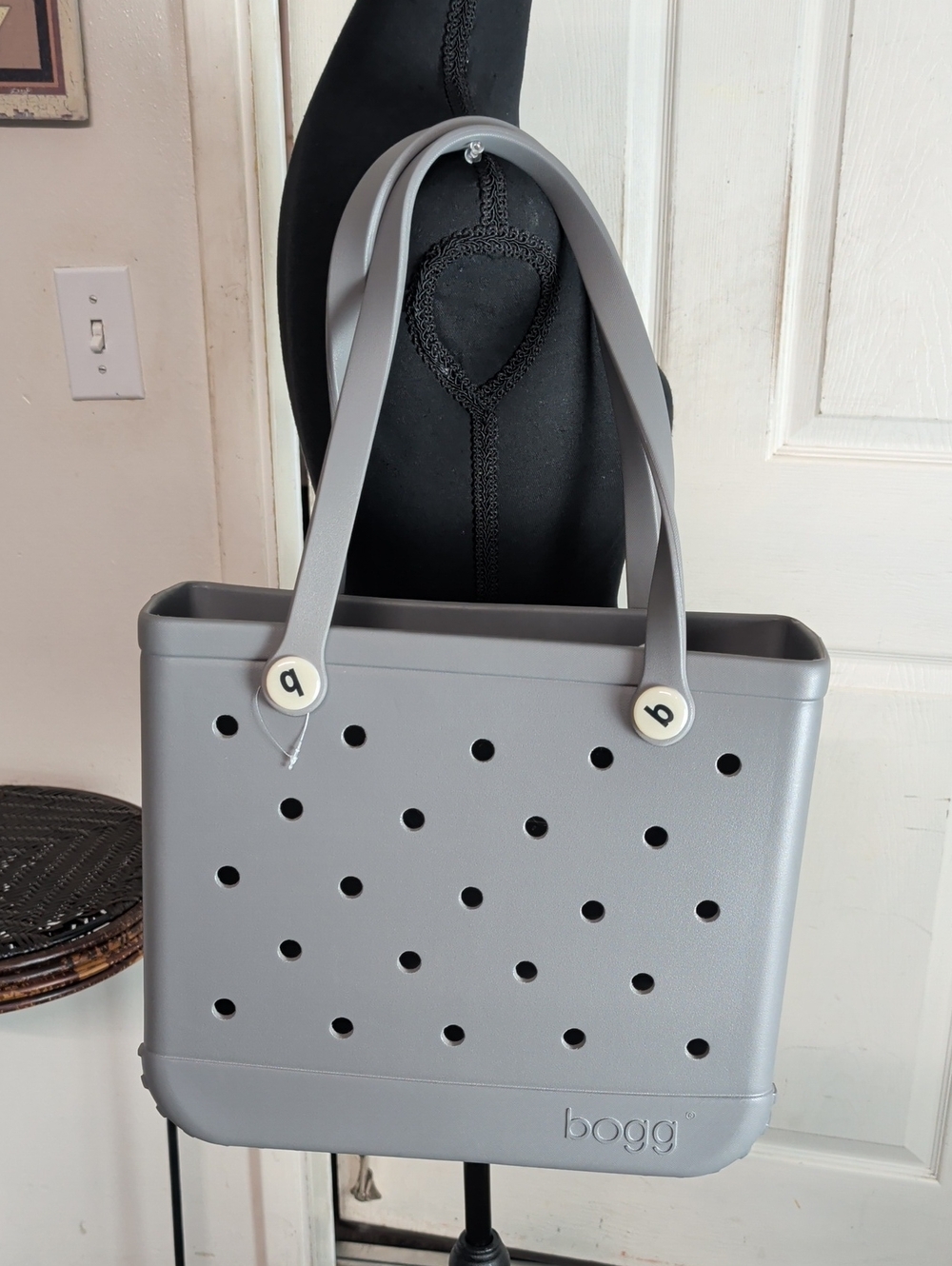 Bogg Bag Original Large Tote Grey Fogg Beach Pool Durable EVA Bag